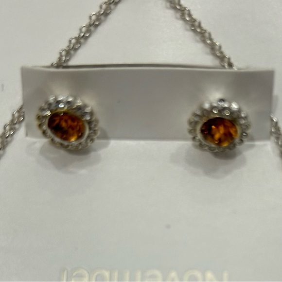 Vera Bradley November Carded Necklace and Earrings in Silver Tone NWT - Picture 4 of 6